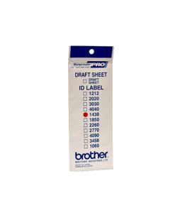 Brother ID-1438, štítek razítka s průhlednou krytkou, 12ks (14x38 mm)