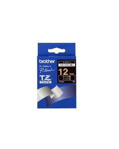 Brother TZe-334 – zlatý tisk na černém podkladu, 12 mm